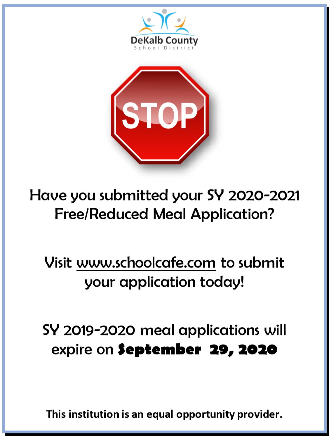Free/Reduced Meal Application