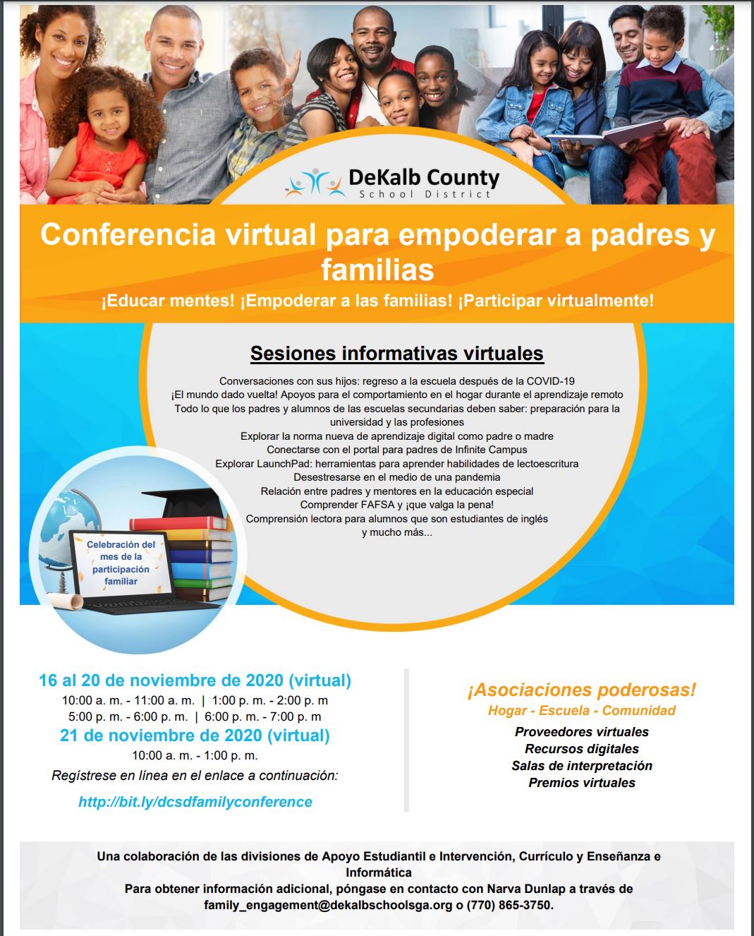 Virtual Parent and Family Empowerment Conference Spanish